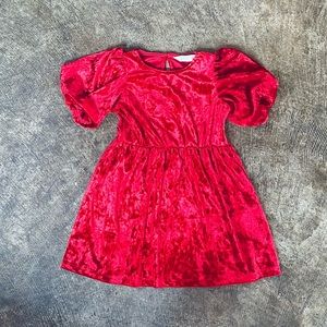 Girls Crushed Velvet Dress